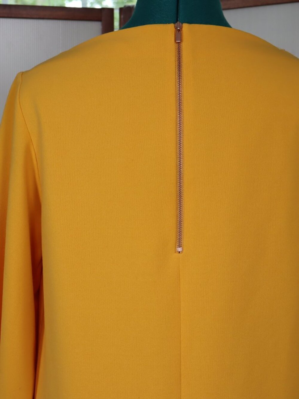 Tibi Golden Yellow Mini Dress with Balloon Sleeves - Picture 5 of 8